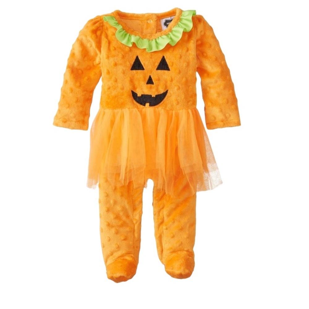 Girls Mud Pie Pumpkin Halloween Costume size 6/9m